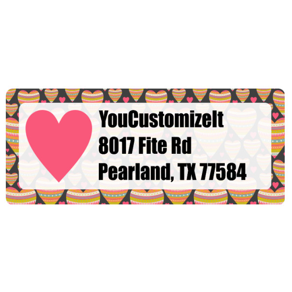 Custom Hearts Return Address Labels (Personalized)