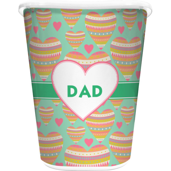 Custom Hearts Waste Basket (Personalized)