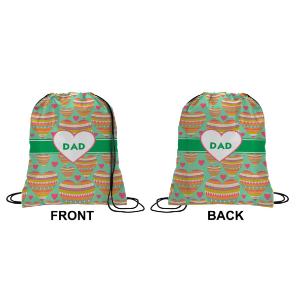 Custom Design - Drawstring Backpack Front & Back Small