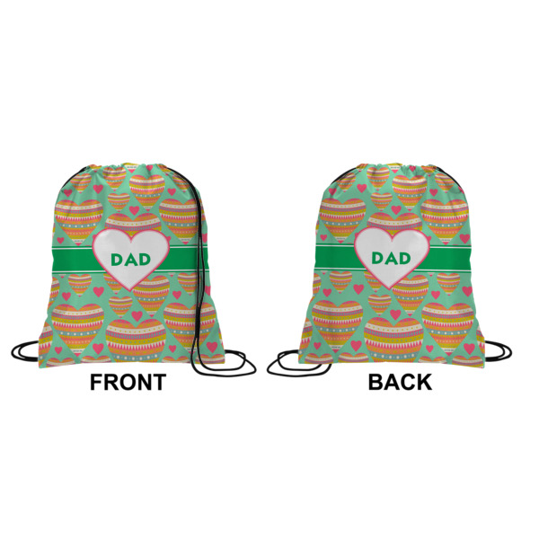 Custom Design - Drawstring Backpack Front & Back Medium