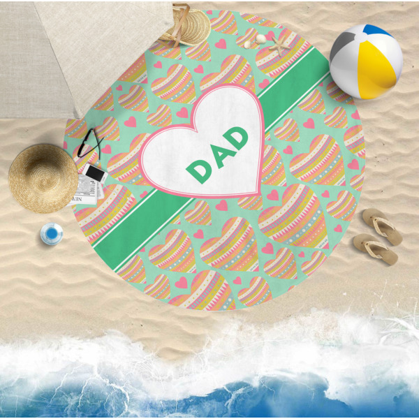 Custom Design - Round Beach Towel Lifestyle