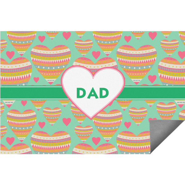 Custom Hearts Indoor / Outdoor Rug (Personalized)