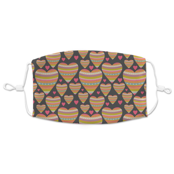 Custom Hearts Adult Cloth Face Mask - XLarge