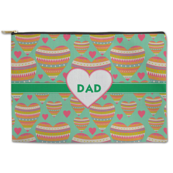 Custom Hearts Zipper Pouch (Personalized)