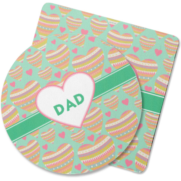 Custom Hearts Rubber Backed Coaster (Personalized)