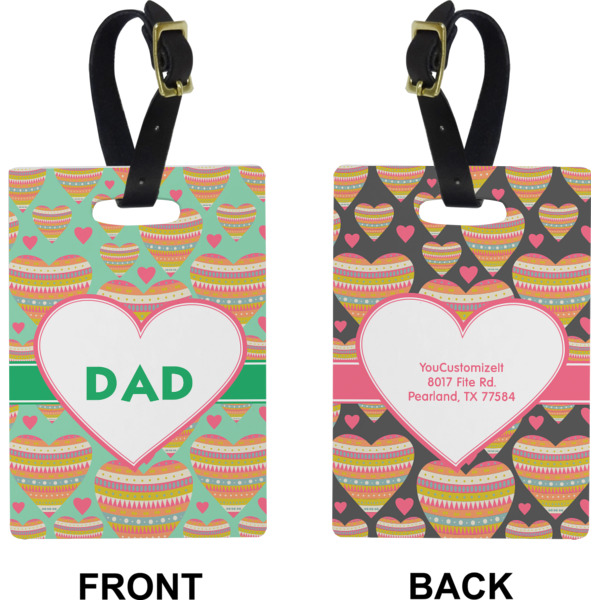 Custom Design - Rectangle Luggage Tag (Front + Back)