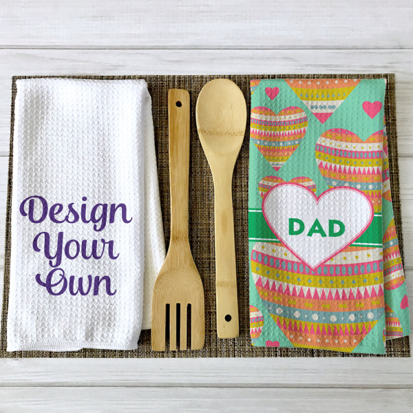 Custom Design - Waffle Weave Towels - 2 Print Styles