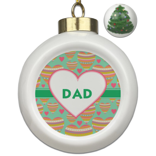 Custom Design Your Own Ceramic Ball Ornament - Christmas Tree