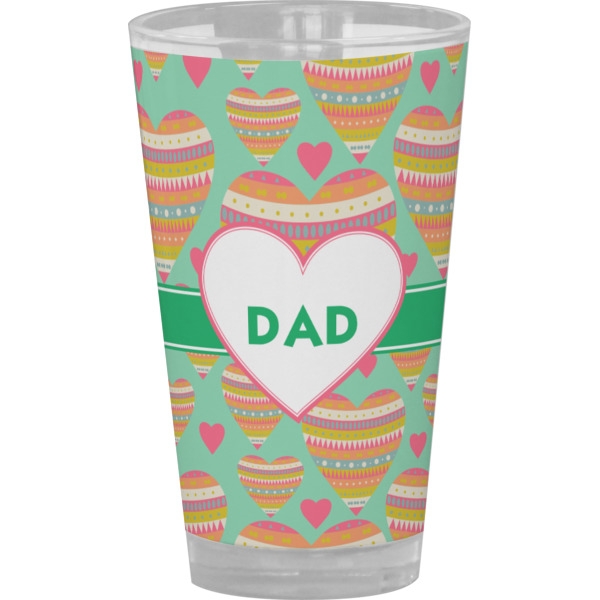 Custom Hearts Pint Glass - Full Color (Personalized)