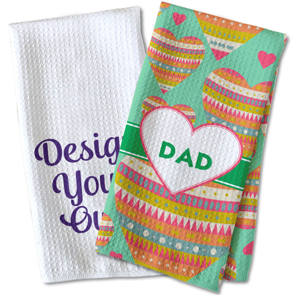 Custom Design - Waffle Weave Towels - Two Print Styles