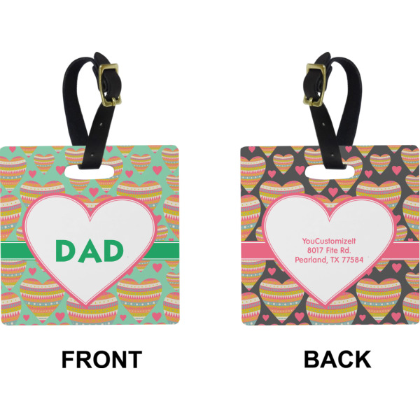 Custom Design - Square Luggage Tag (Front + Back)