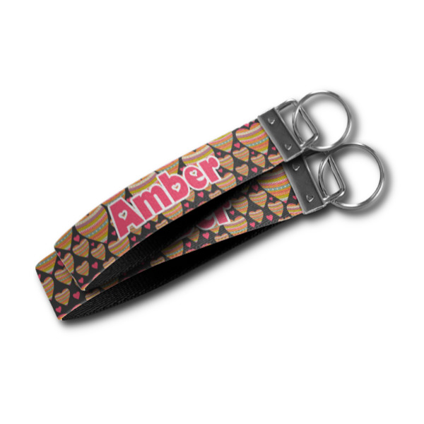 Custom Design - Webbing Keychain FOBs - Size Comparison
