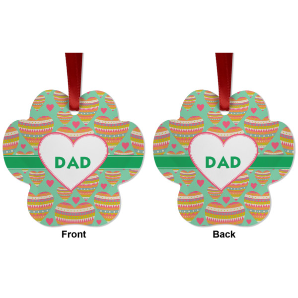 Custom Design - Metal Paw Ornament - Front and Back