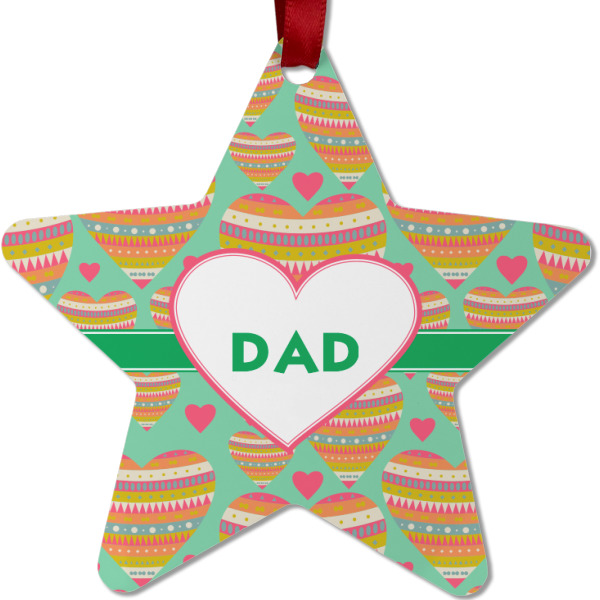 Custom Design - Metal Star Ornament - Front