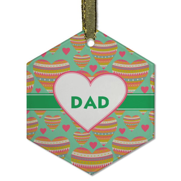 Custom Design - Frosted Glass Ornament - Hexagon