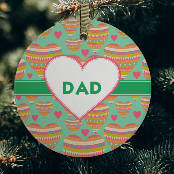 Custom Design - Frosted Glass Ornament - Round (Lifestyle)