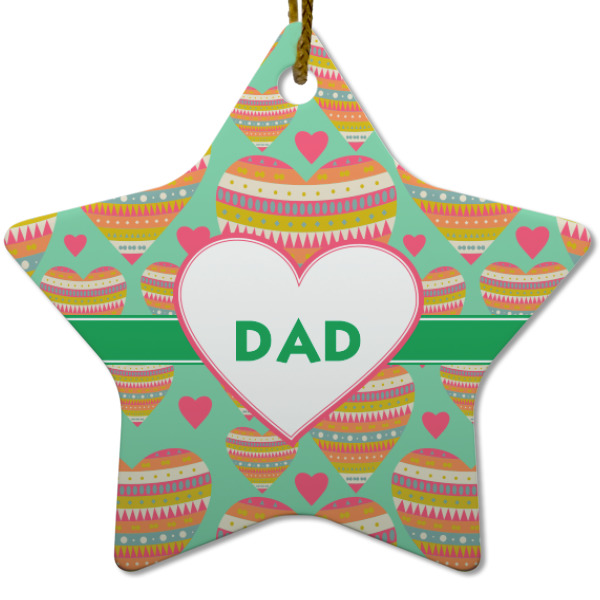 Custom Design - Ceramic Flat Ornament - Star (Front)