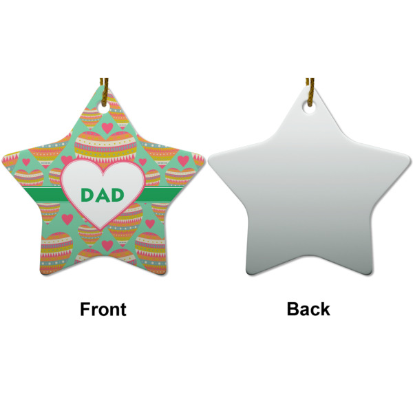 Custom Design - Ceramic Flat Ornament - Star Front & Back (APPROVAL)