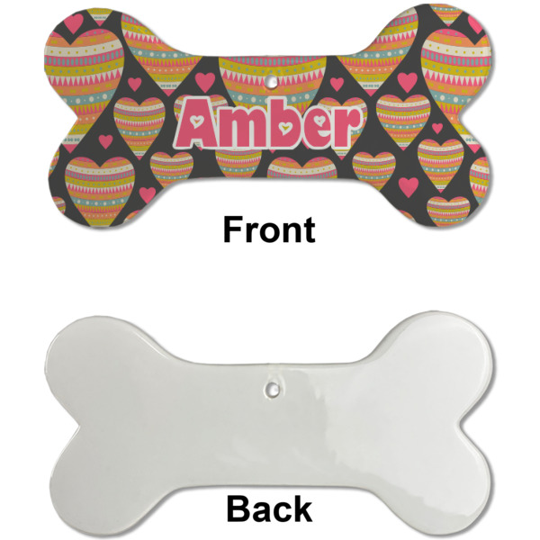 Custom Design - Ceramic Flat Ornament - Bone Front & Back Single Print (APPROVAL)