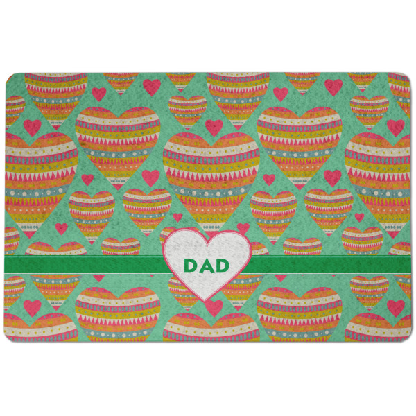 Custom Hearts Dog Food Mat w/ Monogram