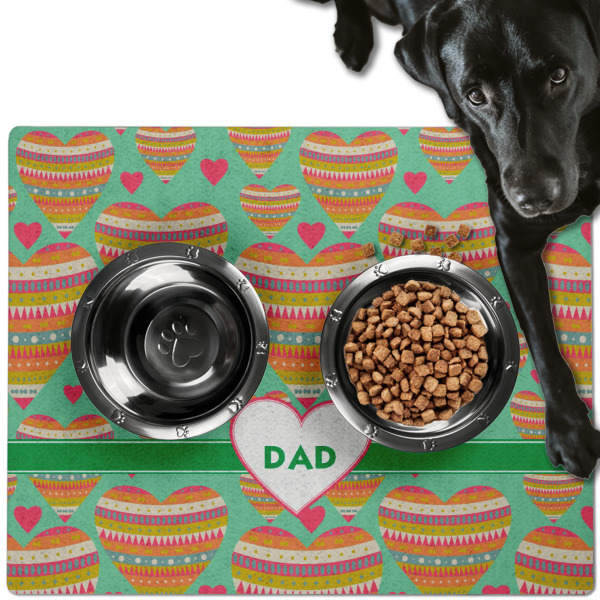 Custom Design - Dog Food Mat - Large LIFESTYLE