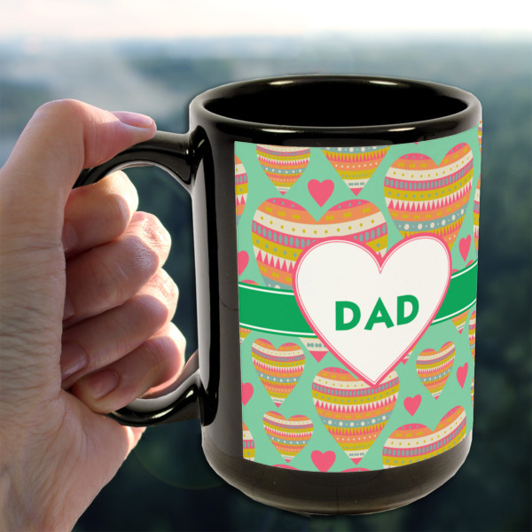 Custom Design - 15oz. Black Mug - Lifestyle