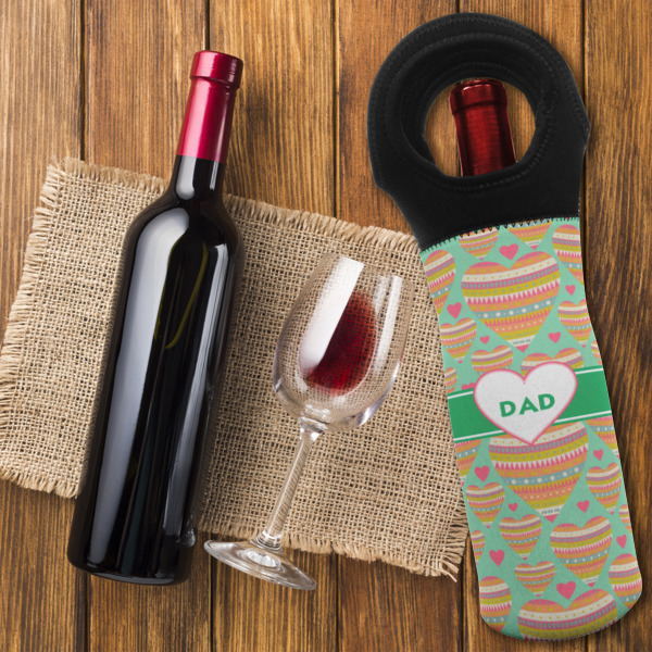 Custom Design - Wine Tote Bag - On Table