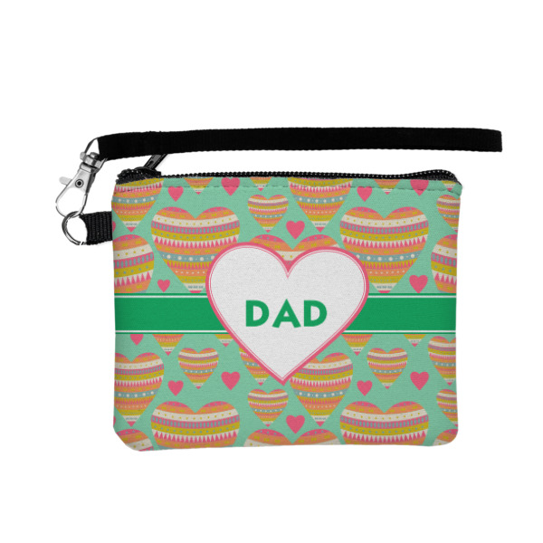 Custom Hearts Wristlet ID Case w/ Monogram
