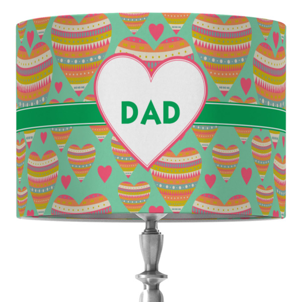 Custom Hearts 16" Drum Lamp Shade - Fabric (Personalized)