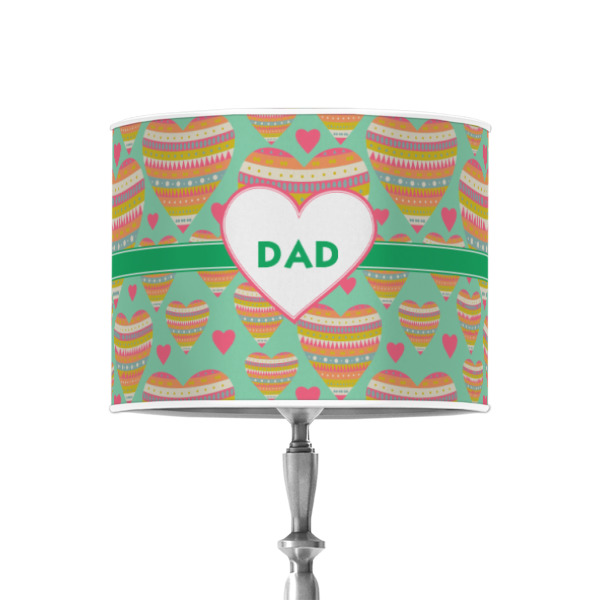 Custom Design - 8" Drum Lampshade - ON STAND (Poly Film)