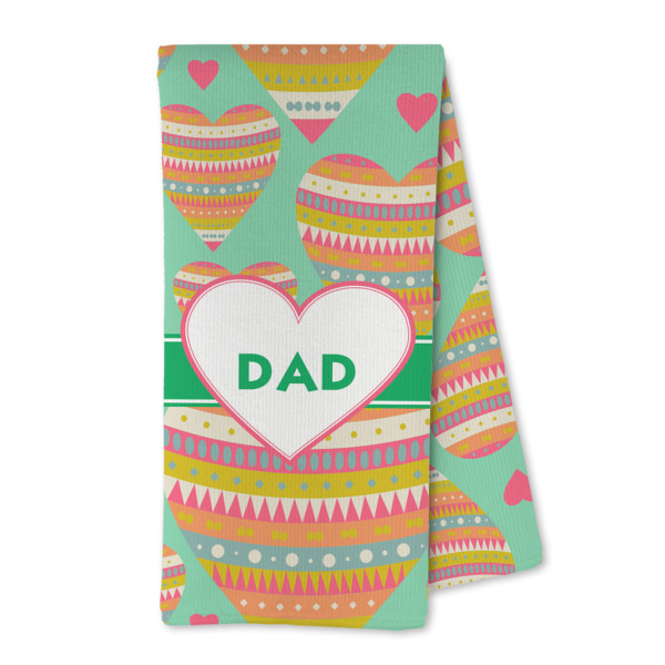 Custom Hearts Kitchen Towel - Microfiber (Personalized)