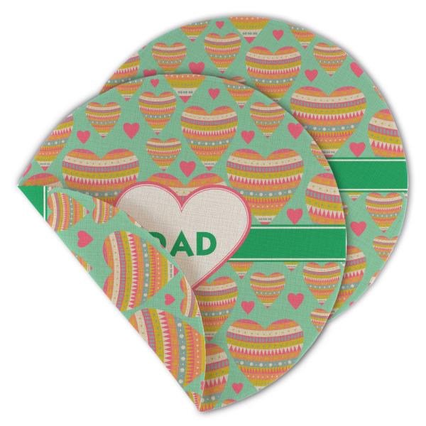 Custom Design - Round Linen Placemats - MAIN (Double-Sided)