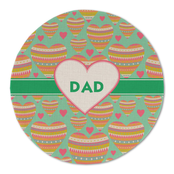 Custom Design - Round Linen Placemats - FRONT (Double Sided)