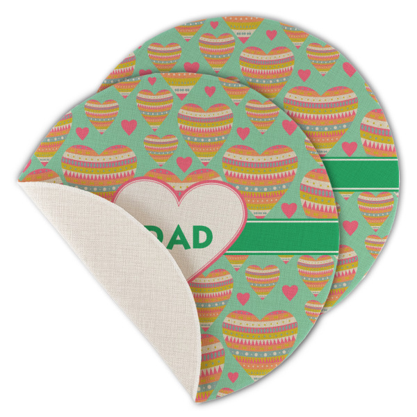 Custom Design - Round Linen Placemats - MAIN (Single Sided)