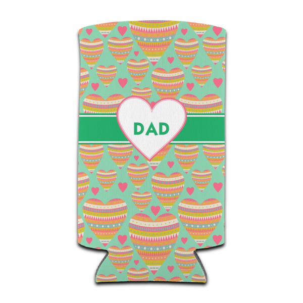 Custom Hearts Can Cooler (tall 12 oz) (Personalized)