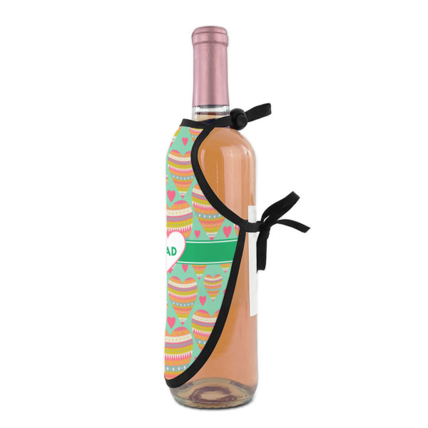 Custom Design - Wine Bottle Apron - DETAIL WITH CLIP ON NECK