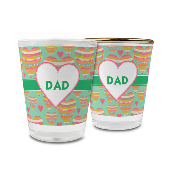Custom Hearts Glass Shot Glass - 1.5 oz (Personalized)
