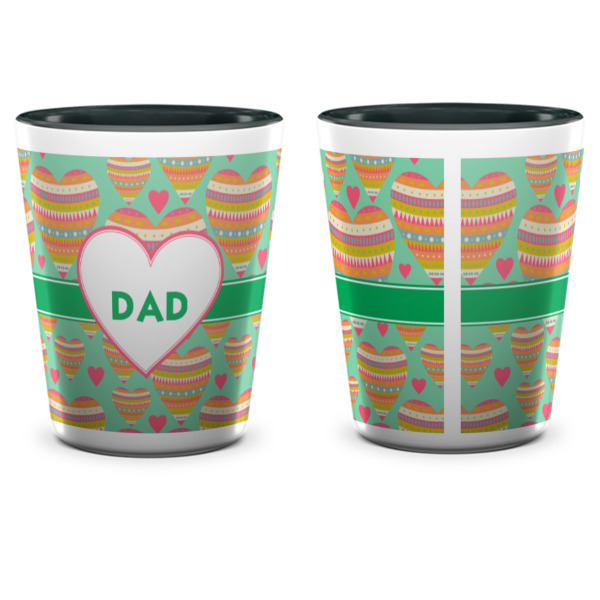 Custom Design - Ceramic Shot Glass - Two Tone - Front & Back