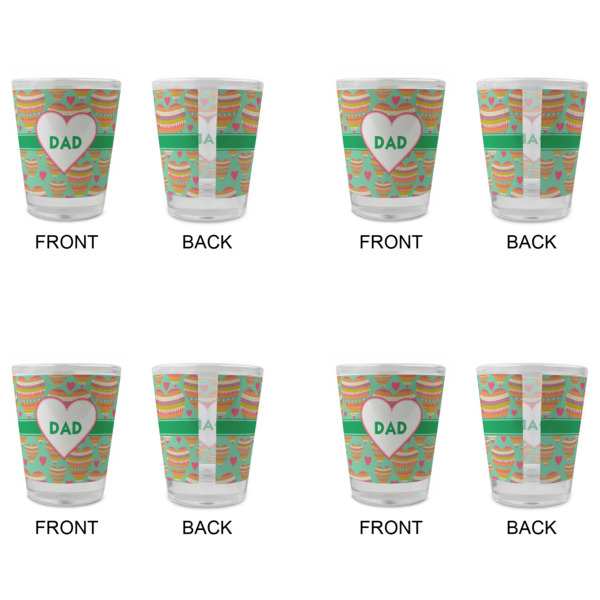 Custom Design - Glass Shot Glass - Standard - Set of 4 - Front & Back