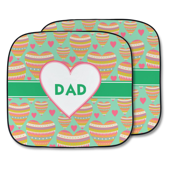 Custom Hearts Car Sun Shade - Two Piece (Personalized)