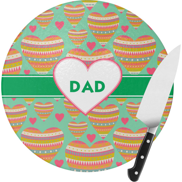 Custom Design Your Own Round Glass Cutting Board - Small