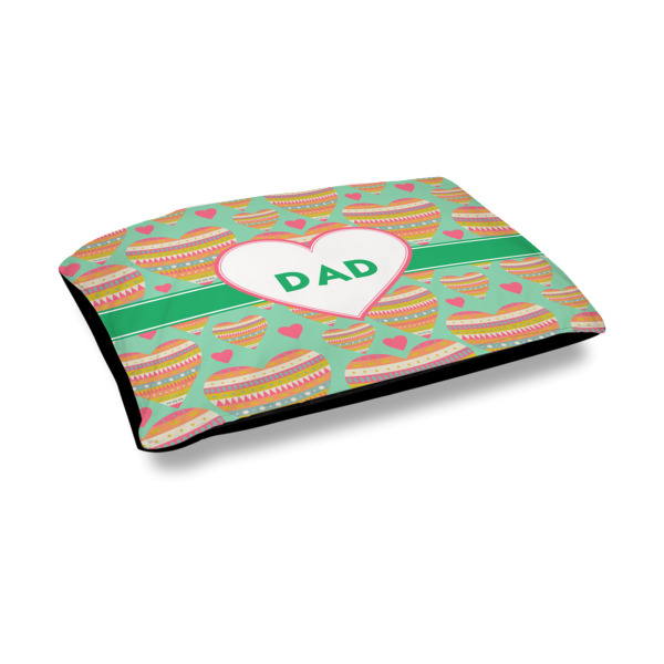 Custom Hearts Outdoor Dog Bed - Medium (Personalized)