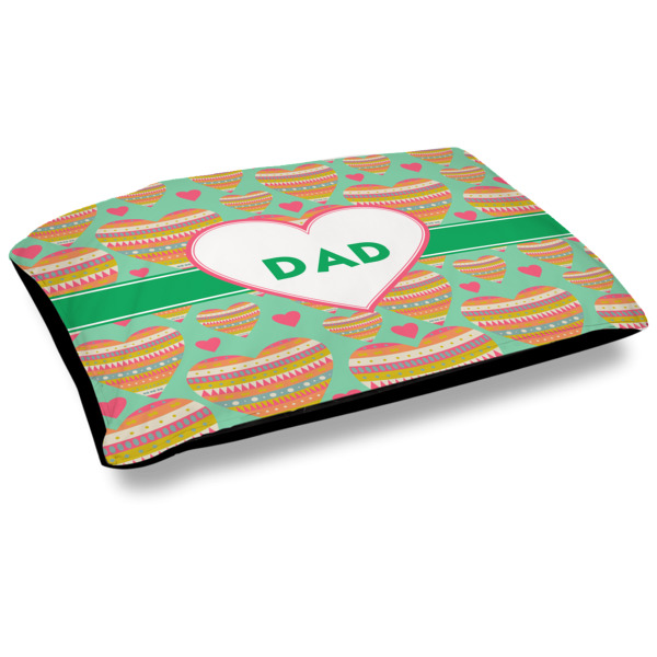 Custom Hearts Dog Bed w/ Monogram