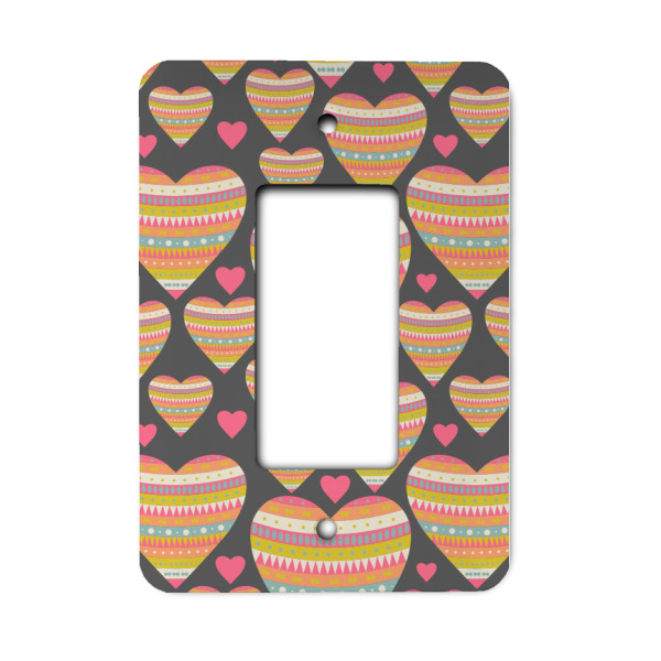 Custom Hearts Rocker Style Light Switch Cover