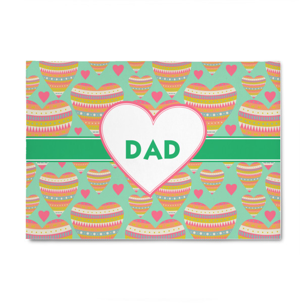 Custom Hearts 4' x 6' Indoor Area Rug (Personalized)