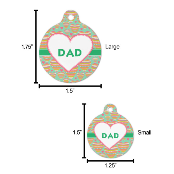 Custom Design - Round Pet ID Tag - Comparison Scale