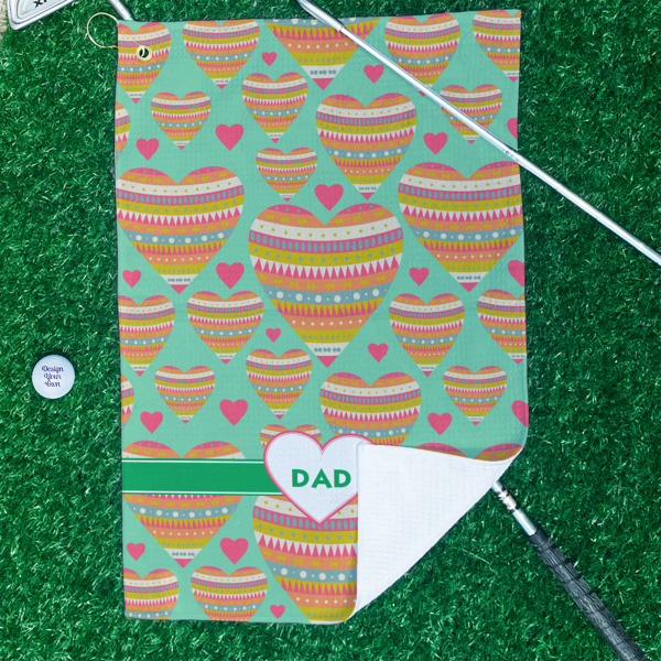 Custom Design - Waffle Weave Golf Towel - In Context