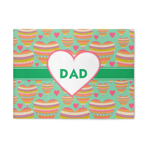 Custom Hearts 5' x 7' Patio Rug (Personalized)