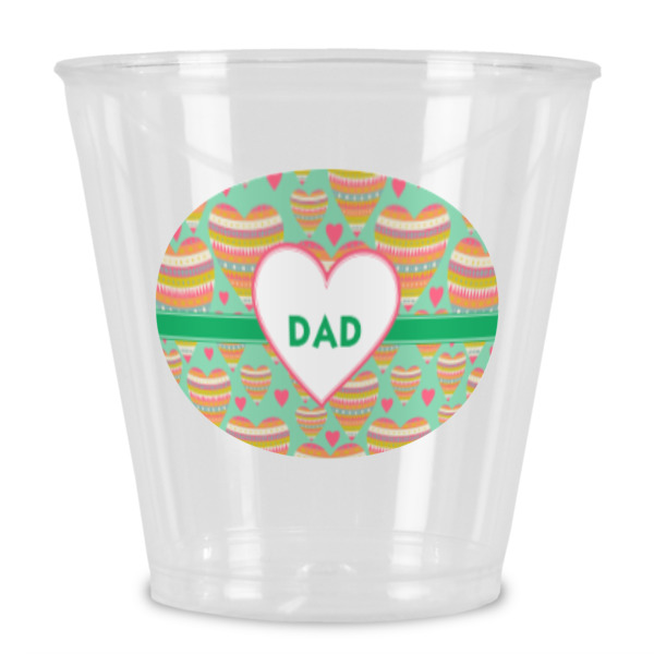 Custom Hearts Plastic Shot Glass (Personalized)