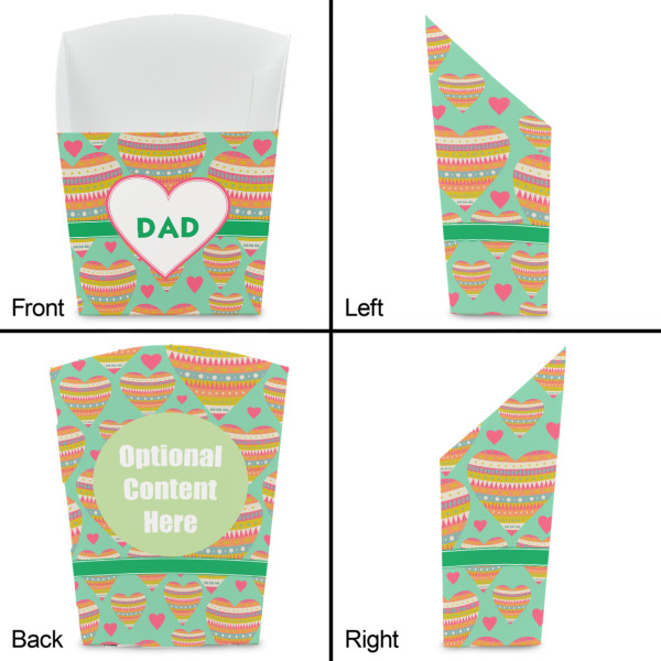 Custom Design - French Fry Favor Box - Front & Back View